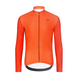 HOLOKOLO Cyklistický dres s dlhým rukávom zimný - PERFORMANCE WINTER - oranžová 3XL