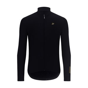 HOLOKOLO Cyklistický dres s dlhým rukávom zimný - VICTORIOUS WINTER - čierna XL