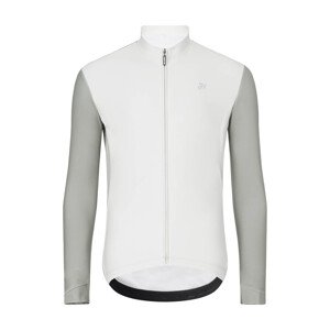 HOLOKOLO Cyklistický dres s dlhým rukávom zimný - PERFORMANCE WINTER - béžová 4XL