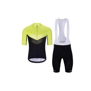 HOLOKOLO Cyklistický krátky dres a krátke nohavice - ARROW II - čierna/zelená