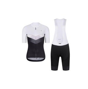 RIVANELLE BY HOLOKOLO Cyklistický krátky dres a krátke nohavice - ARROW II - čierna/biela