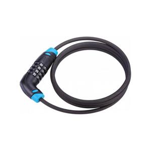 BBB zámok na bicykel - CODESAFE - čierna 6 x 1500 mm