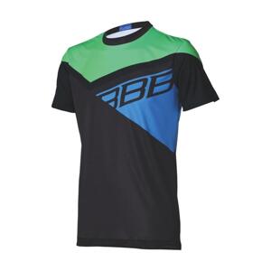 BBB Cyklistický dres s krátkym rukávom - GRAVITY - modrá/zelená/čierna M