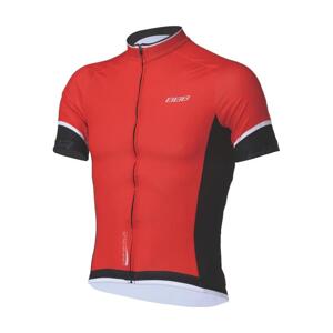 BBB Cyklistický dres s krátkym rukávom - COMFORTFIT - červená/čierna 140 cm