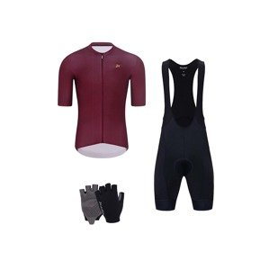 HOLOKOLO Cyklistický mega set - EYELET - bordová/čierna