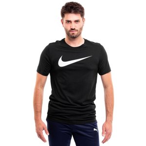 NIKE-M NSW TEE ICON SWOOSH-010 BLACK/WHITE Čierna XL