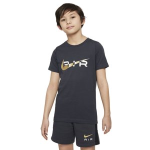 NIKE-B NSW N AIR TEE-070 DK SMOKE GREY/METALLIC GOLD Čierna L