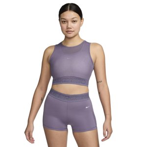 NIKE-PRO MESH TANK-509 DAYBREAK/WHITE Fialová L