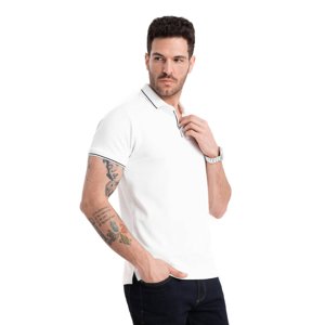 OMBRE-T-shirt OM-POSS-0110 V-1 white Biela L